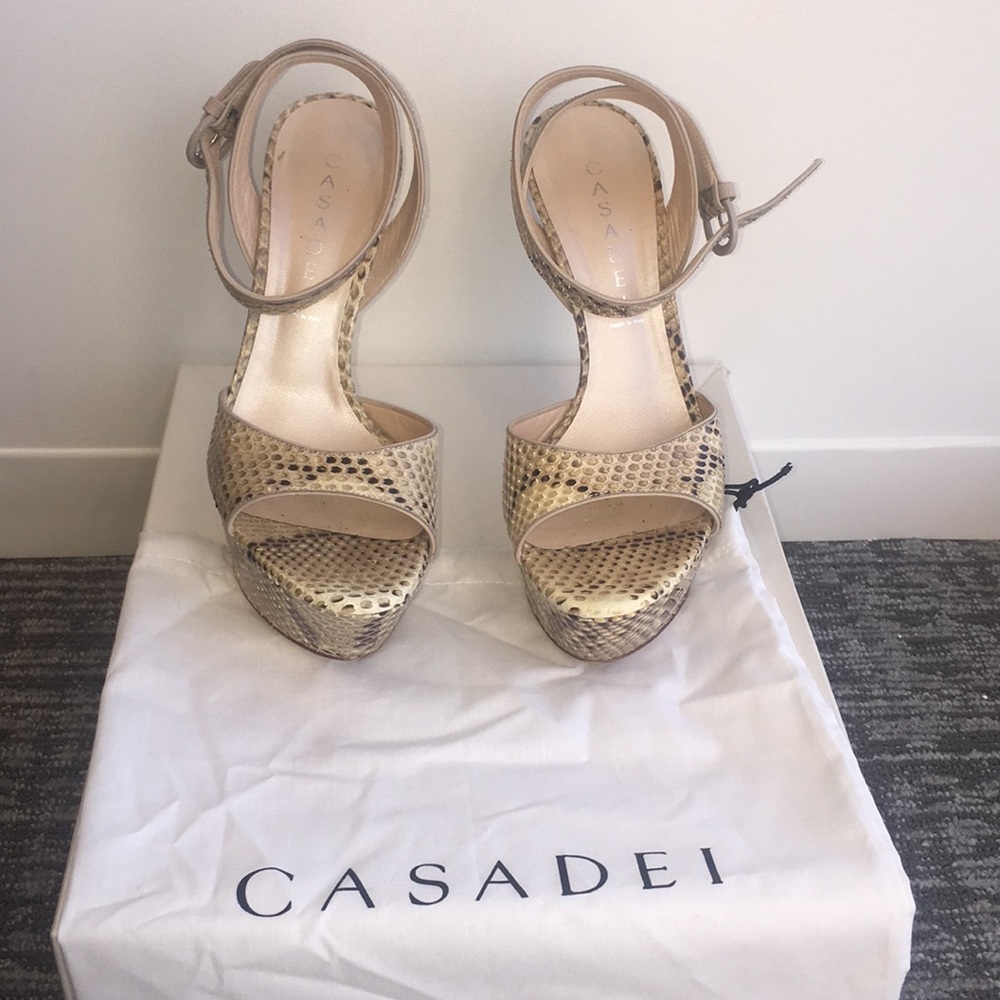 Casadei, shoes, women, platforms, python